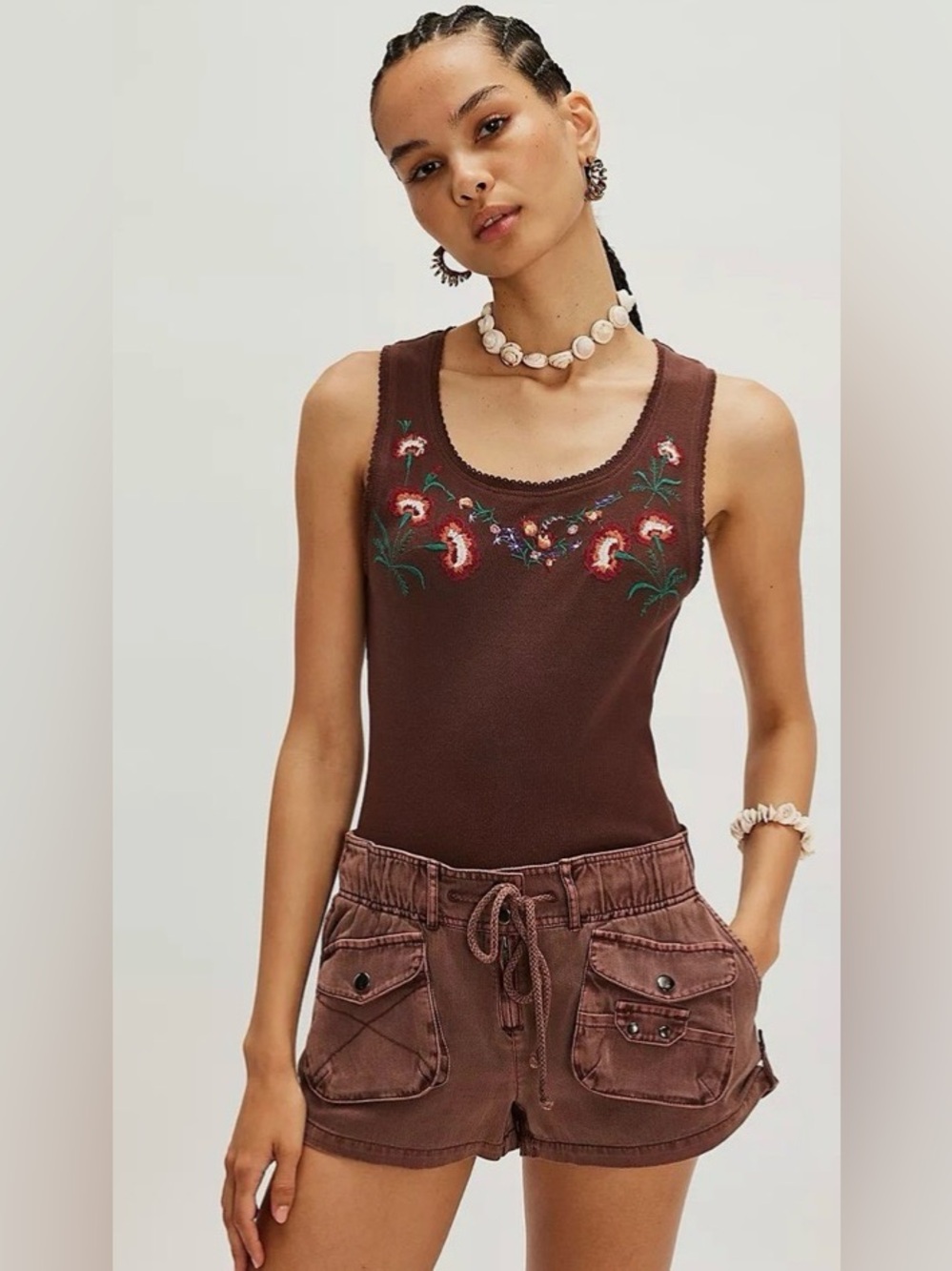 Free People We The Free Summer Tank. NWT. Brown
